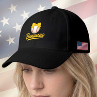 Bananas Coquette Bow Baseball Cap Banana Retro Popular Fruit Humor Cute Girls Kids