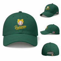 Bananas Coquette Bow Baseball Cap Banana Retro Popular Fruit Humor Cute Girls Kids