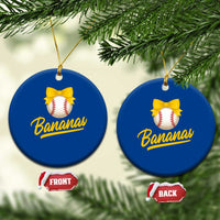 Bananas Coquette Bow Ceramic Ornament Banana Retro Popular Fruit Humor Cute Girls Kids