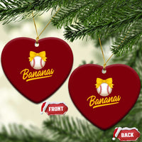 Bananas Coquette Bow Ceramic Ornament Banana Retro Popular Fruit Humor Cute Girls Kids