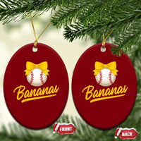 Bananas Coquette Bow Ceramic Ornament Banana Retro Popular Fruit Humor Cute Girls Kids