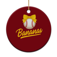 Bananas Coquette Bow Ceramic Ornament Banana Retro Popular Fruit Humor Cute Girls Kids