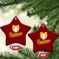 Bananas Coquette Bow Ceramic Ornament Banana Retro Popular Fruit Humor Cute Girls Kids
