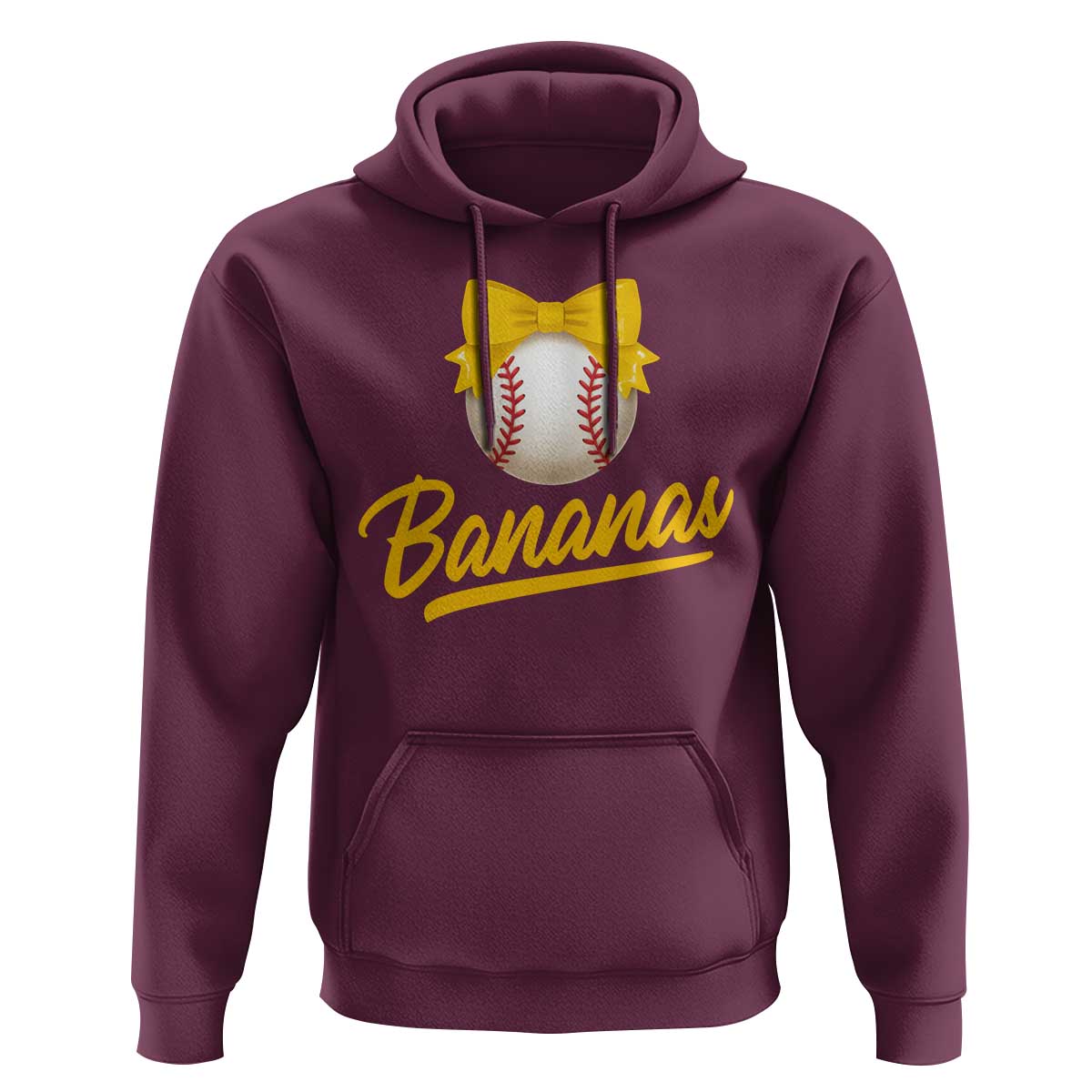 Bananas Coquette Bow Hoodie Banana Retro Popular Fruit Humor Cute Girls Kids