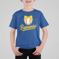 Bananas Coquette Bow T Shirt For Kid Banana Retro Popular Fruit Humor Cute Girls Kids