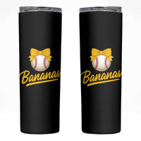 Bananas Coquette Bow Skinny Tumbler Banana Retro Popular Fruit Humor Cute Girls Kids