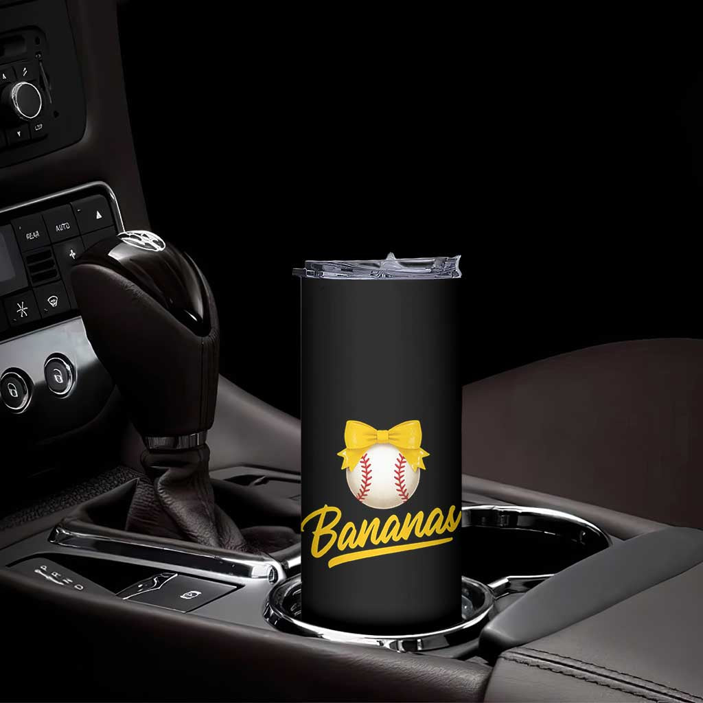 Bananas Coquette Bow Skinny Tumbler Banana Retro Popular Fruit Humor Cute Girls Kids
