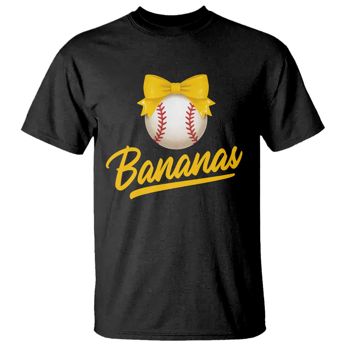 Bananas Coquette Bow T Shirt Banana Retro Popular Fruit Humor Cute Girls Kids