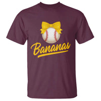 Bananas Coquette Bow T Shirt Banana Retro Popular Fruit Humor Cute Girls Kids