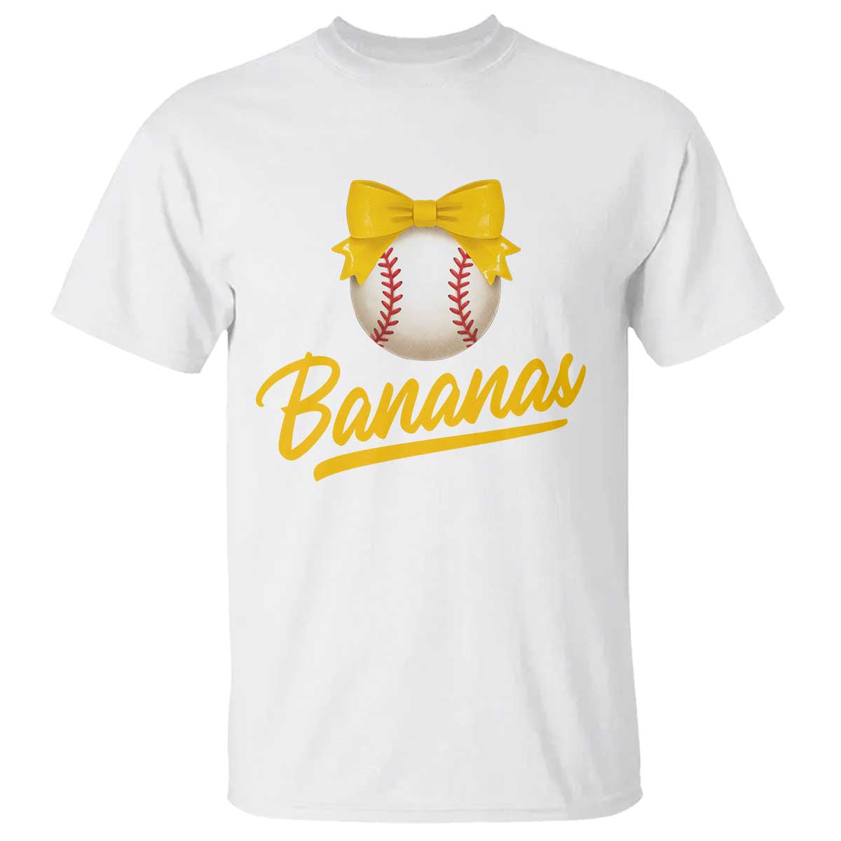 Bananas Coquette Bow T Shirt Banana Retro Popular Fruit Humor Cute Girls Kids