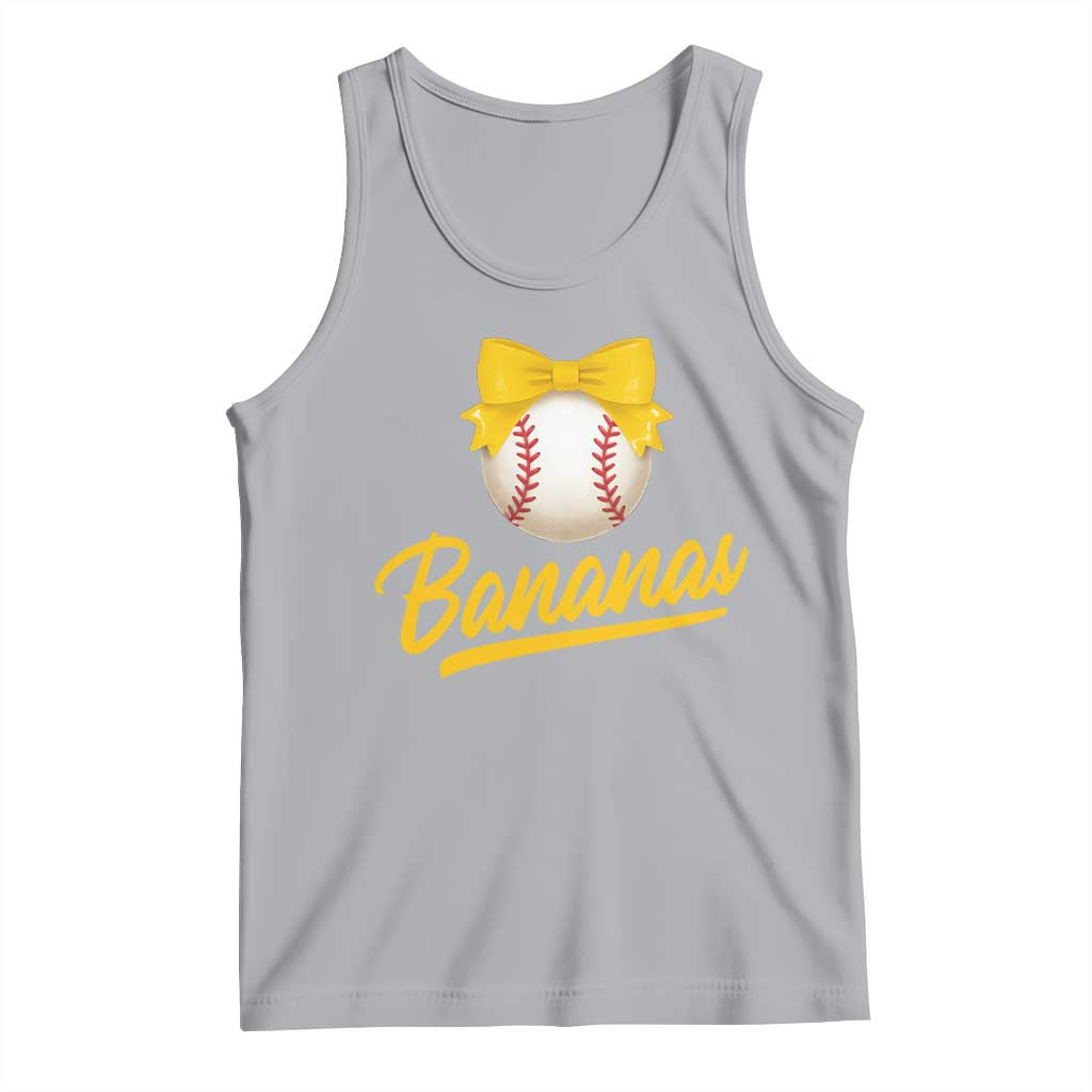 Bananas Coquette Bow Tank Top Banana Retro Popular Fruit Humor Cute Girls Kids