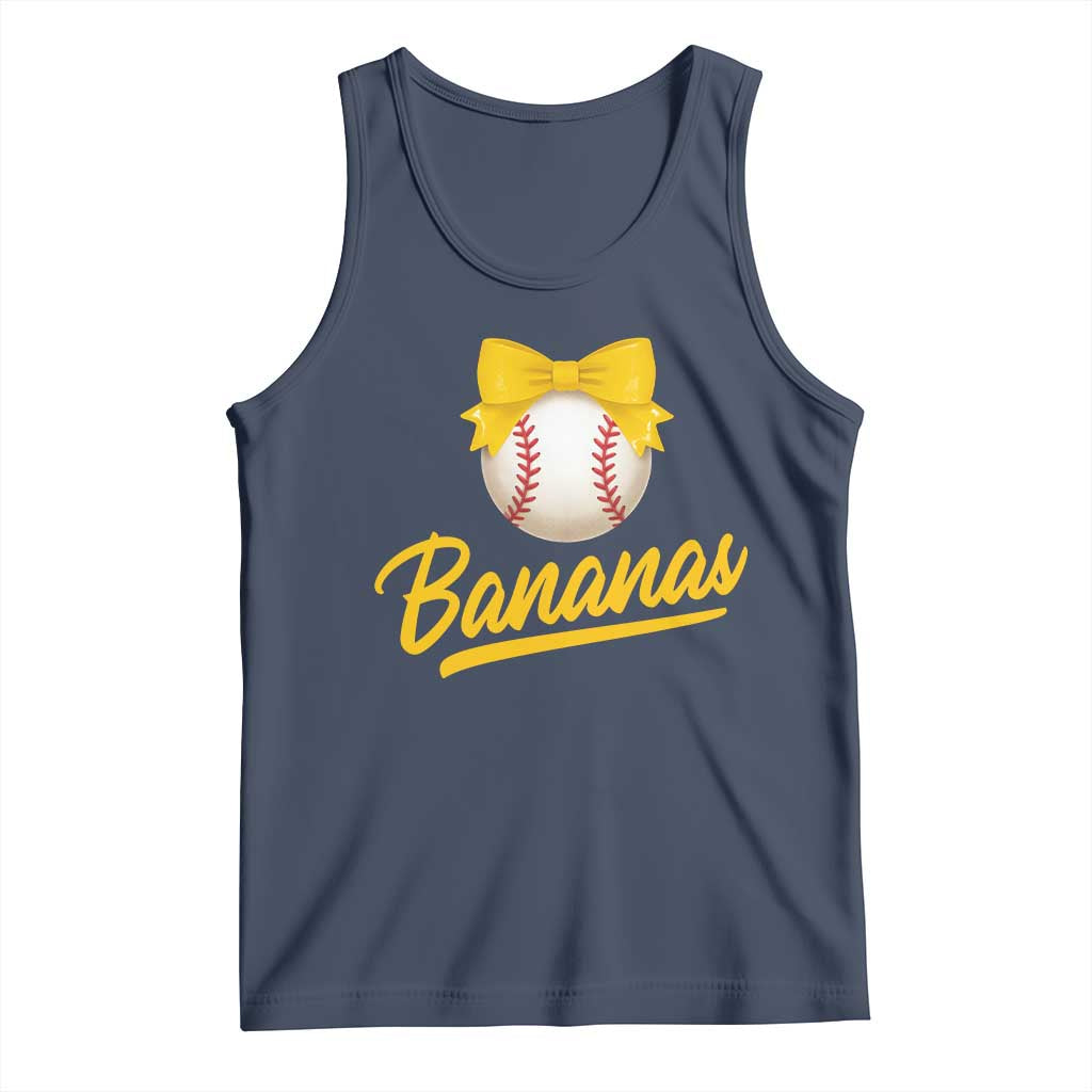 Bananas Coquette Bow Tank Top Banana Retro Popular Fruit Humor Cute Girls Kids