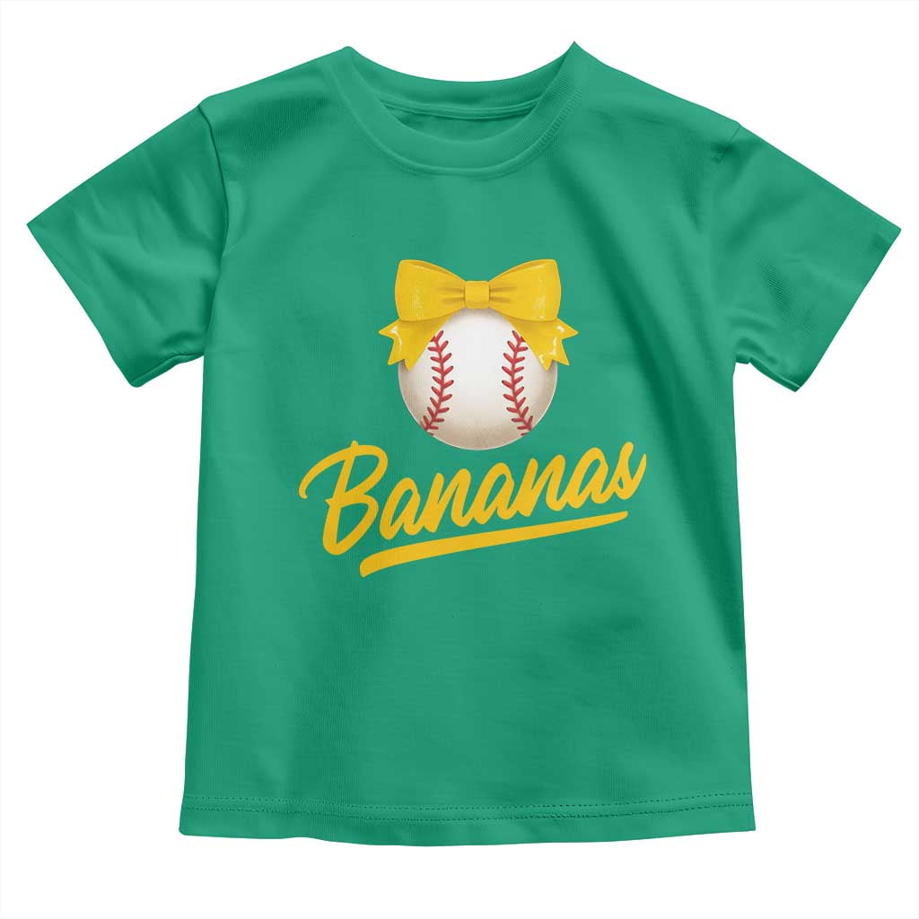 Bananas Coquette Bow Toddler T Shirt Banana Retro Popular Fruit Humor Cute Girls Kids