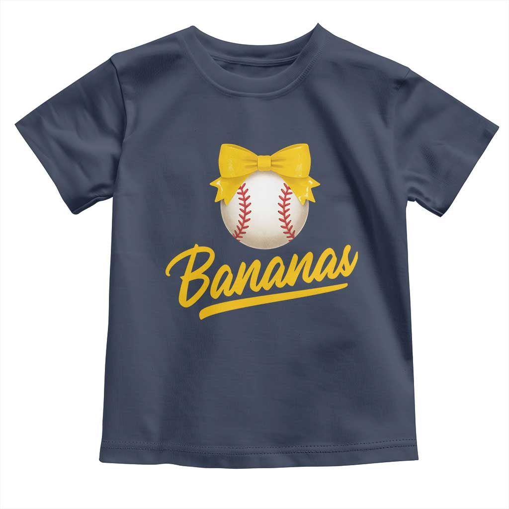 Bananas Coquette Bow Toddler T Shirt Banana Retro Popular Fruit Humor Cute Girls Kids