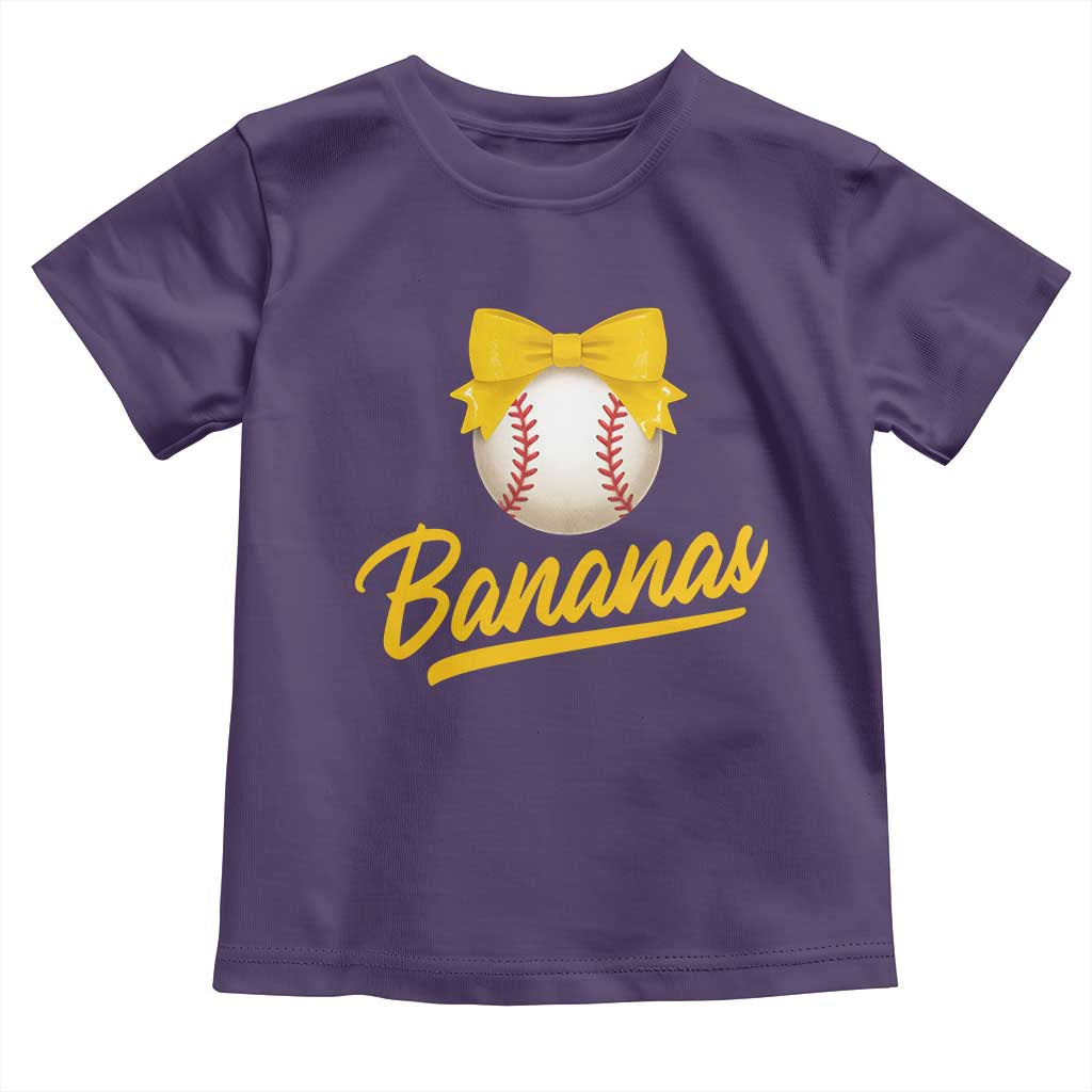 Bananas Coquette Bow Toddler T Shirt Banana Retro Popular Fruit Humor Cute Girls Kids