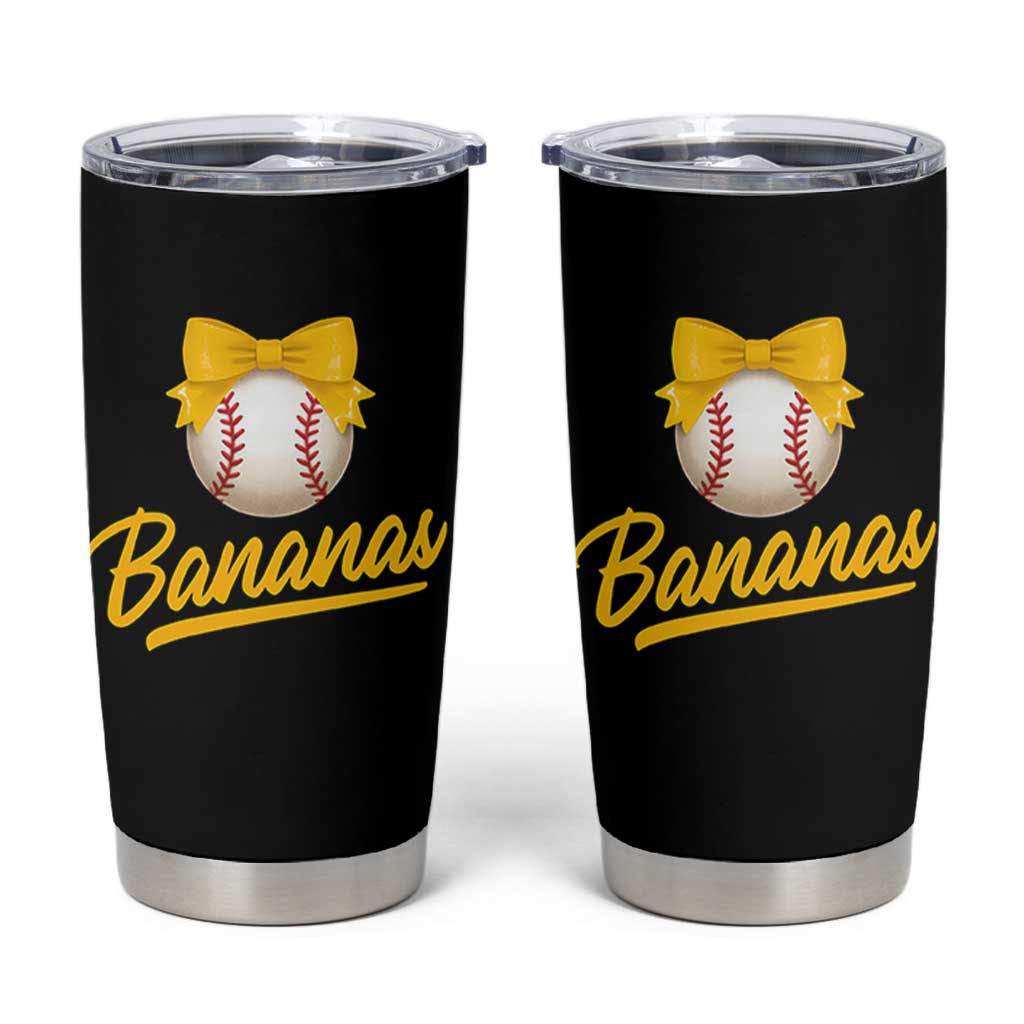 Bananas Coquette Bow Tumbler Cup Banana Retro Popular Fruit Humor Cute Girls Kids