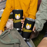 Bananas Coquette Bow Tumbler Cup Banana Retro Popular Fruit Humor Cute Girls Kids
