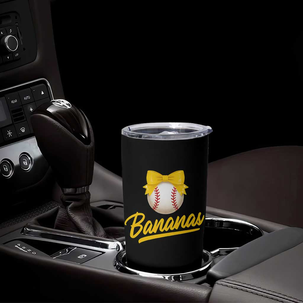 Bananas Coquette Bow Tumbler Cup Banana Retro Popular Fruit Humor Cute Girls Kids
