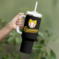 Bananas Coquette Bow Tumbler With Handle Banana Retro Popular Fruit Humor Cute Girls Kids