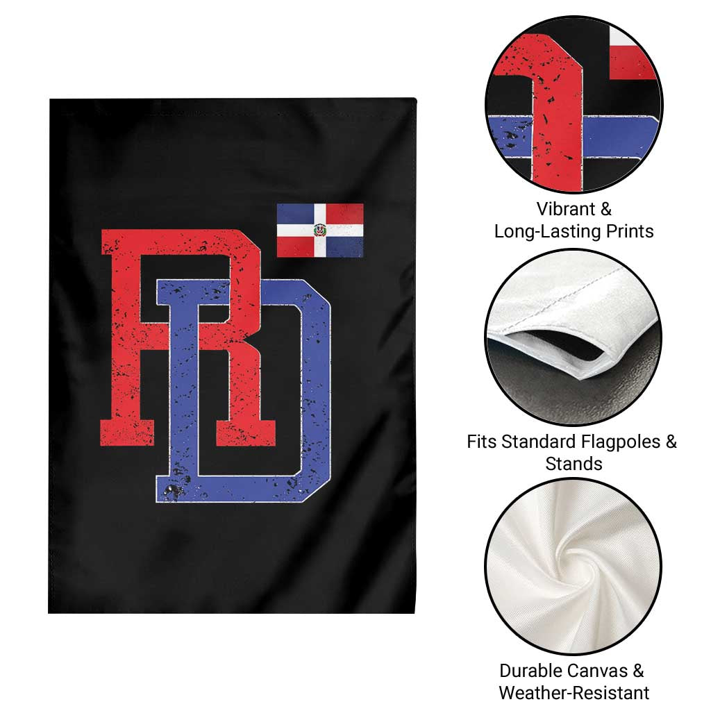 Dominican Republic Garden Flag Distressed RD Flag Dominican Pride