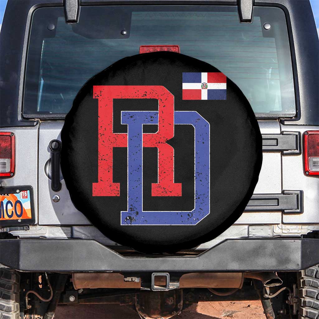 Dominican Republic Spare Tire Cover Distressed RD Flag Dominican Pride