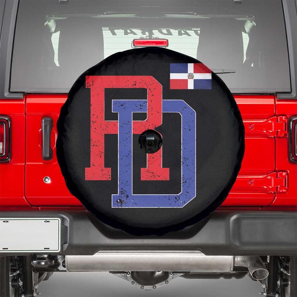 Dominican Republic Spare Tire Cover Distressed RD Flag Dominican Pride
