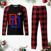Dominican Republic Plaid Pajama Set Distressed RD Flag Dominican Pride