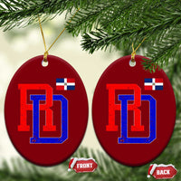 Dominican Republic Ceramic Ornament Distressed RD Flag Dominican Pride