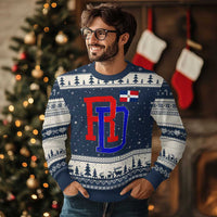 Dominican Republic Ugly Christmas Sweater Distressed RD Flag Dominican Pride