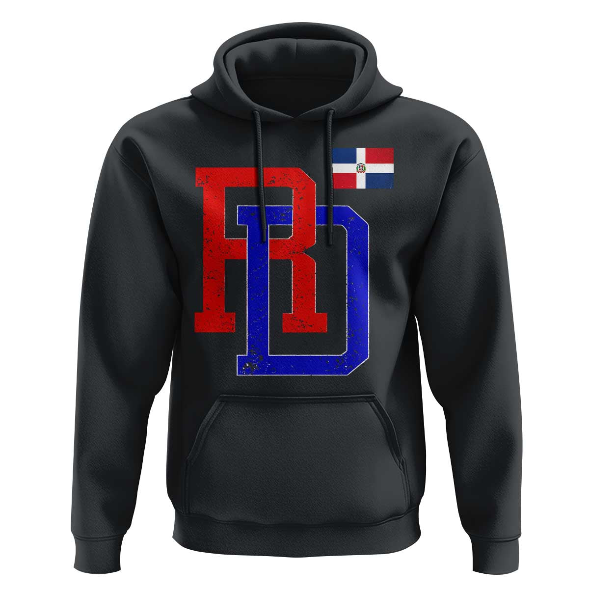 Dominican Republic Hoodie Distressed RD Flag Dominican Pride