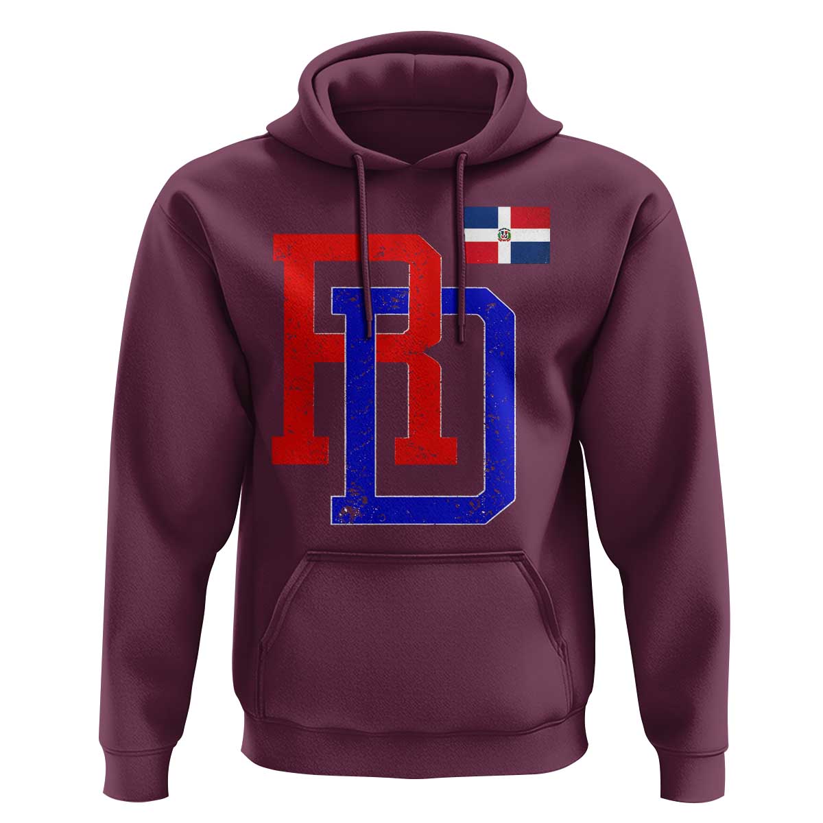 Dominican Republic Hoodie Distressed RD Flag Dominican Pride