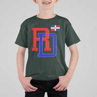 Dominican Republic T Shirt For Kid Distressed RD Flag Dominican Pride