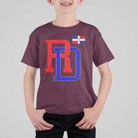 Dominican Republic T Shirt For Kid Distressed RD Flag Dominican Pride