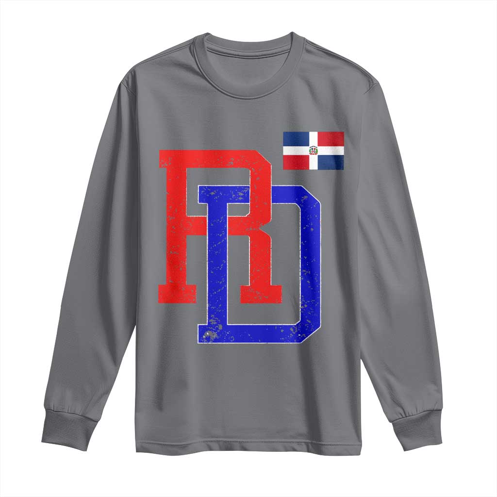 Dominican Republic Long Sleeve Shirt Distressed RD Flag Dominican Pride