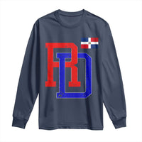 Dominican Republic Long Sleeve Shirt Distressed RD Flag Dominican Pride