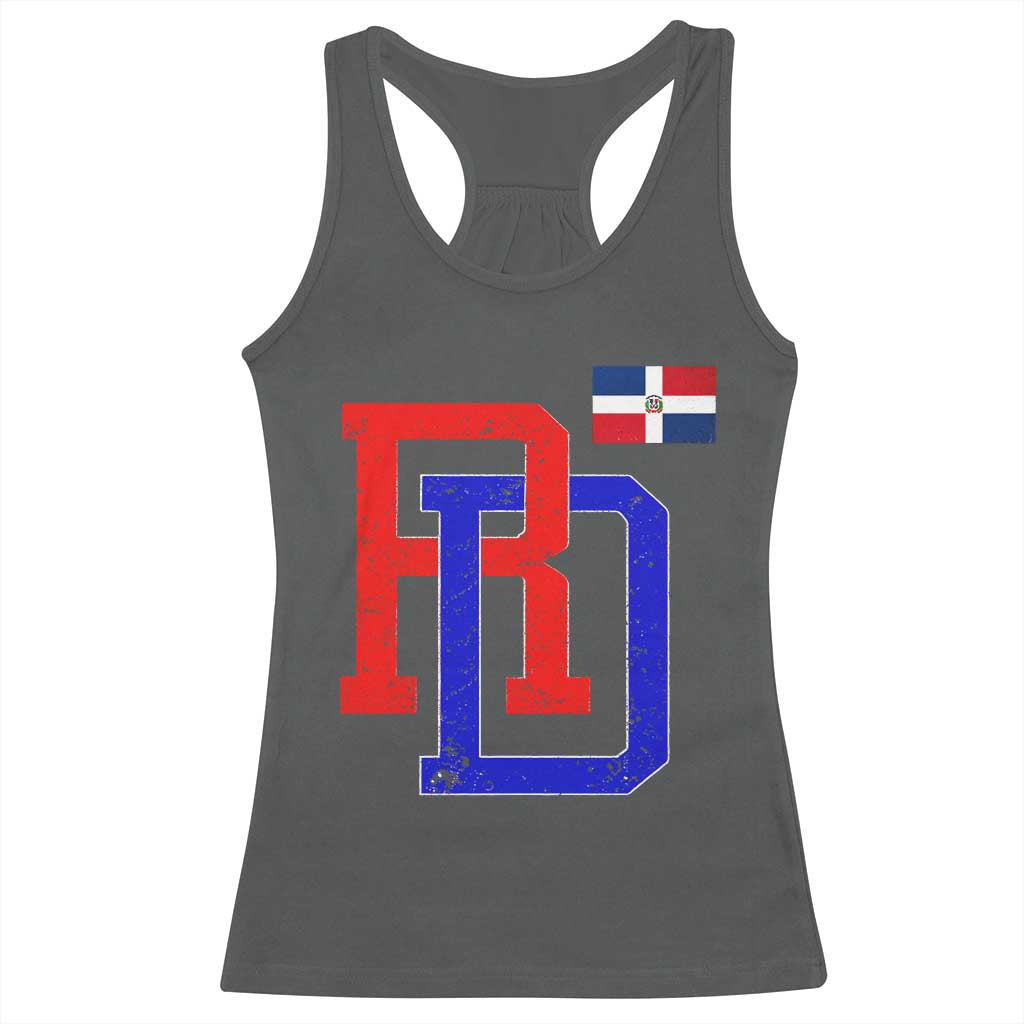 Dominican Republic Racerback Tank Top Distressed RD Flag Dominican Pride
