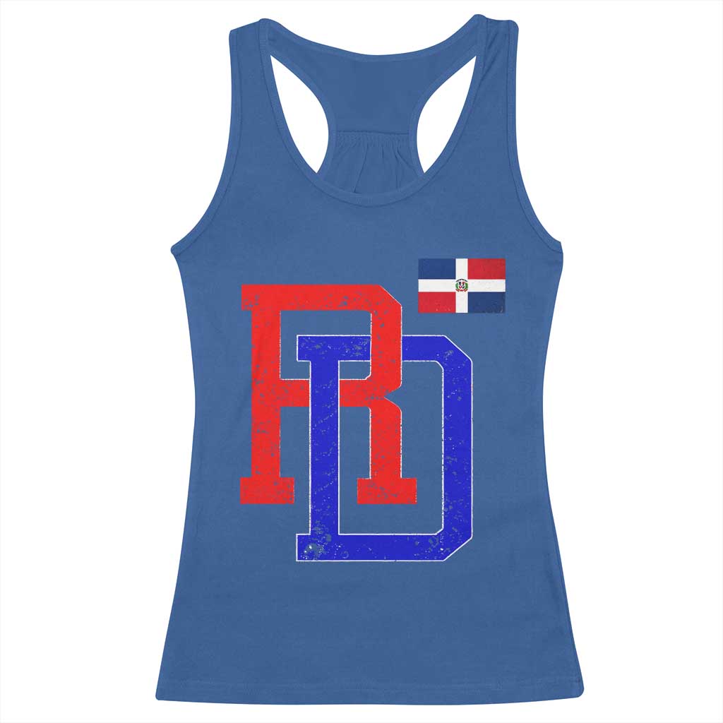 Dominican Republic Racerback Tank Top Distressed RD Flag Dominican Pride