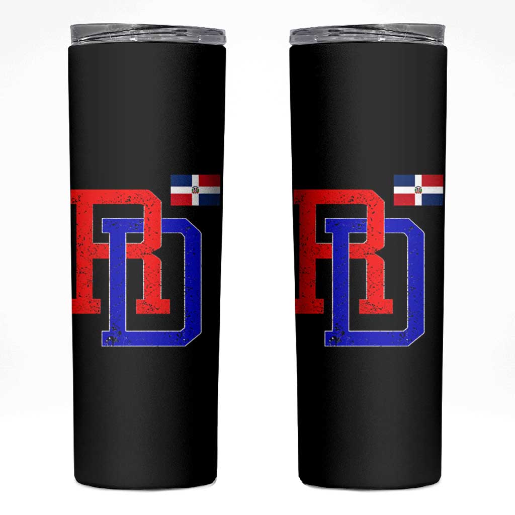 Dominican Republic Skinny Tumbler Distressed RD Flag Dominican Pride
