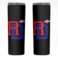 Dominican Republic Skinny Tumbler Distressed RD Flag Dominican Pride