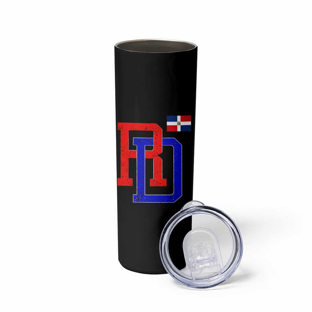 Dominican Republic Skinny Tumbler Distressed RD Flag Dominican Pride
