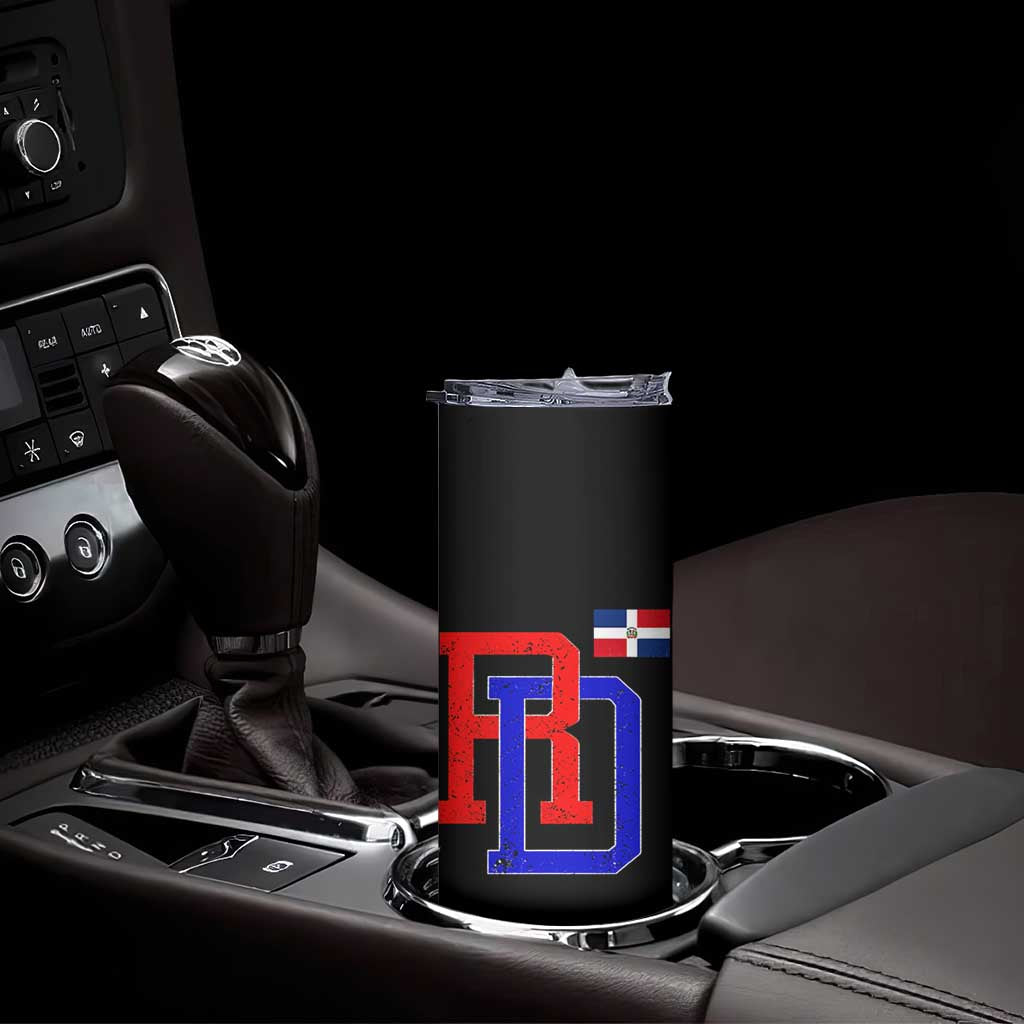 Dominican Republic Skinny Tumbler Distressed RD Flag Dominican Pride