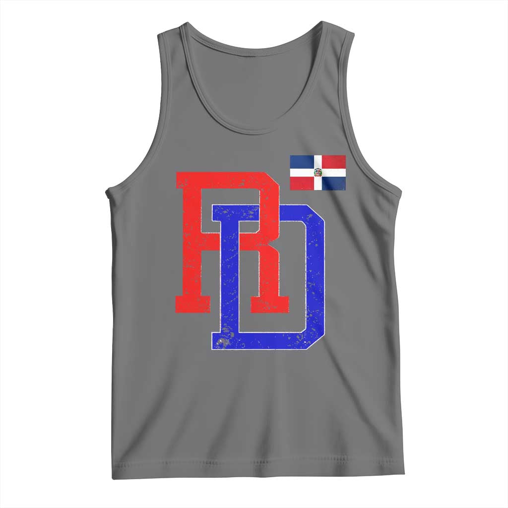 Dominican Republic Tank Top Distressed RD Flag Dominican Pride