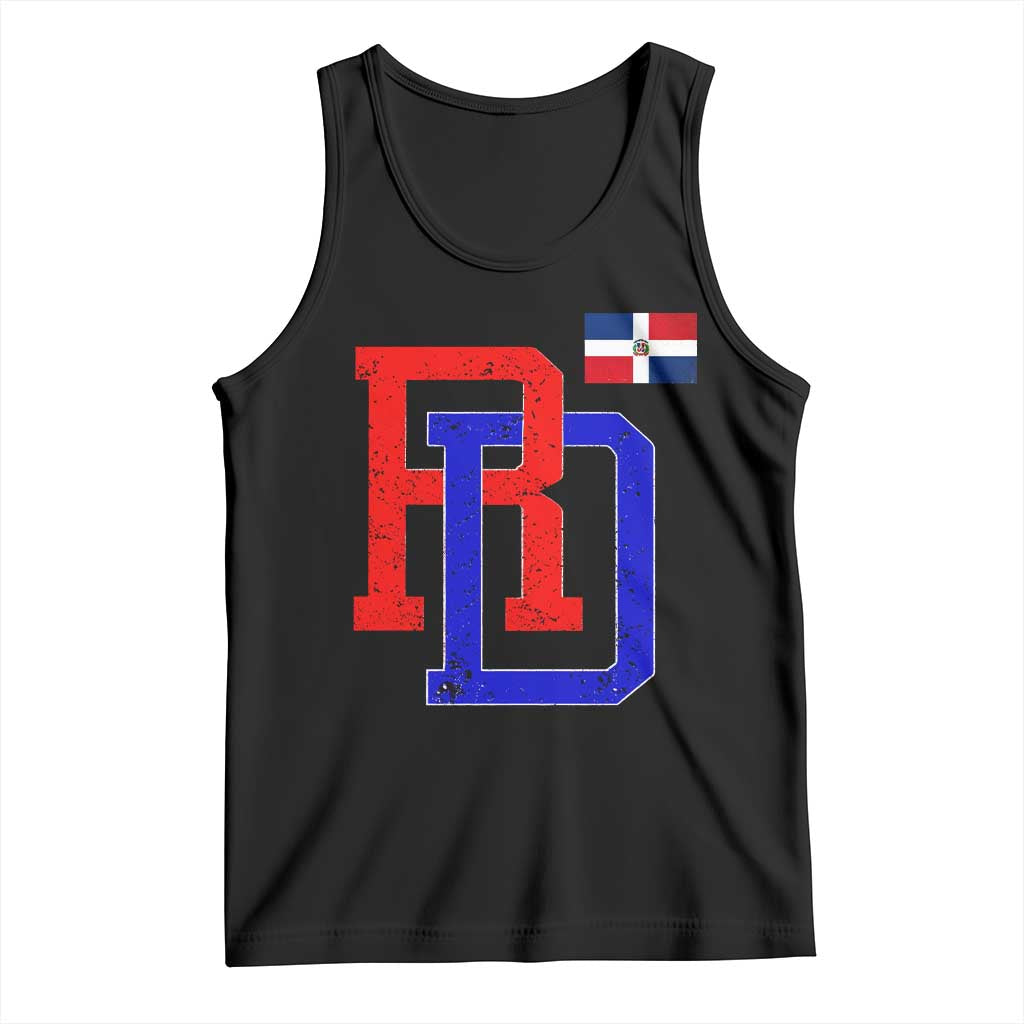 Dominican Republic Tank Top Distressed RD Flag Dominican Pride