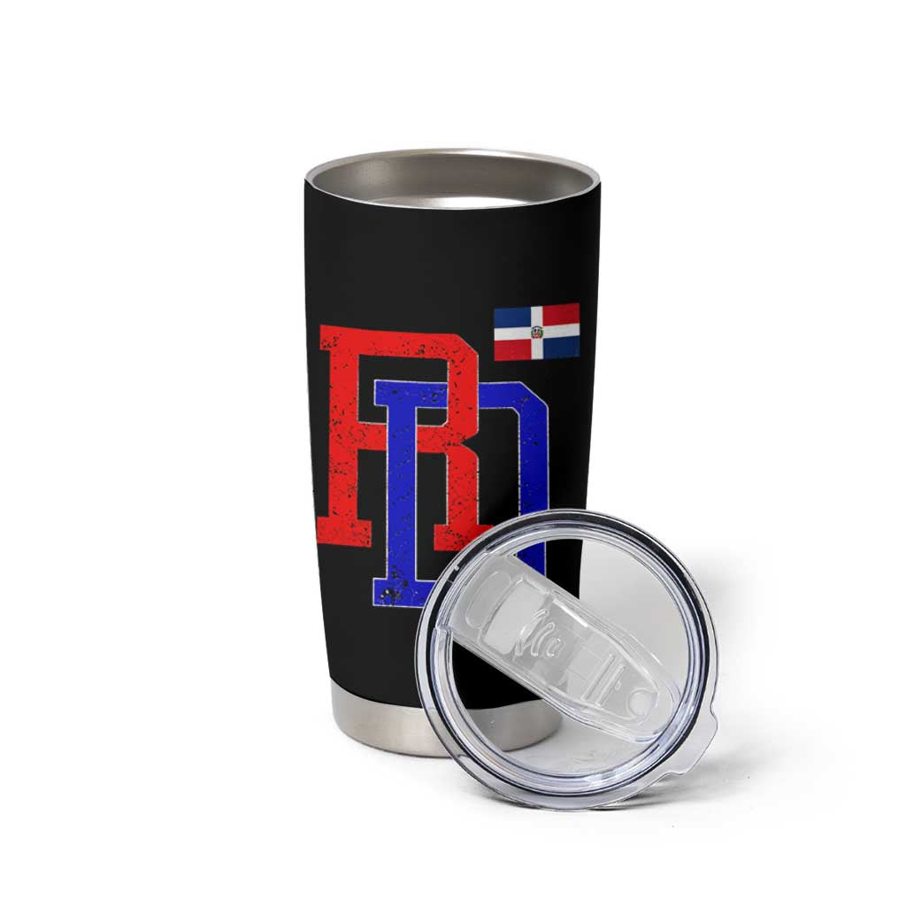 Dominican Republic Tumbler Cup Distressed RD Flag Dominican Pride