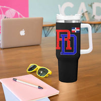 Dominican Republic Tumbler With Handle Distressed RD Flag Dominican Pride