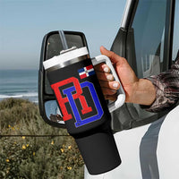 Dominican Republic Tumbler With Handle Distressed RD Flag Dominican Pride