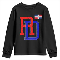 Dominican Republic Youth Sweatshirt Distressed RD Flag Dominican Pride