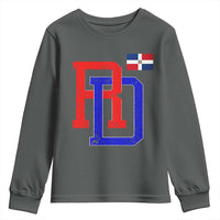 Dominican Republic Youth Sweatshirt Distressed RD Flag Dominican Pride