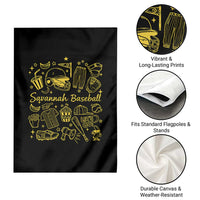 Bananas Baseball Garden Flag Cute Trendy Banana Baseball Game Day Doodle