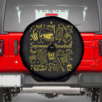 Bananas Baseball Spare Tire Cover Cute Trendy Banana Baseball Game Day Doodle
